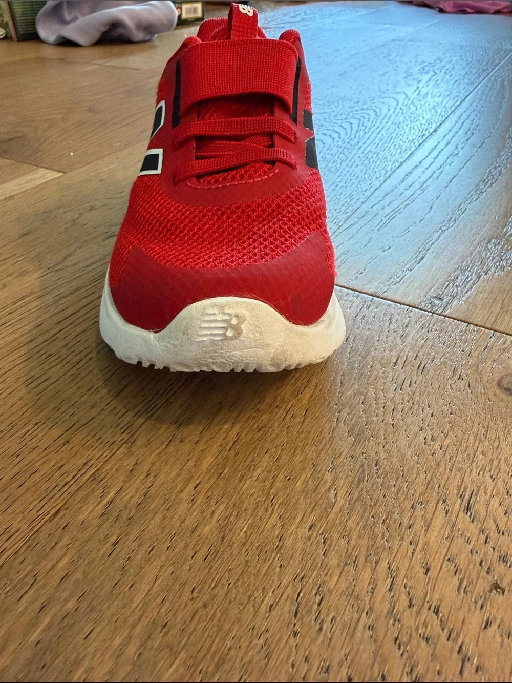 New Balance Red and Black Kids' Lightweight Sneakers
